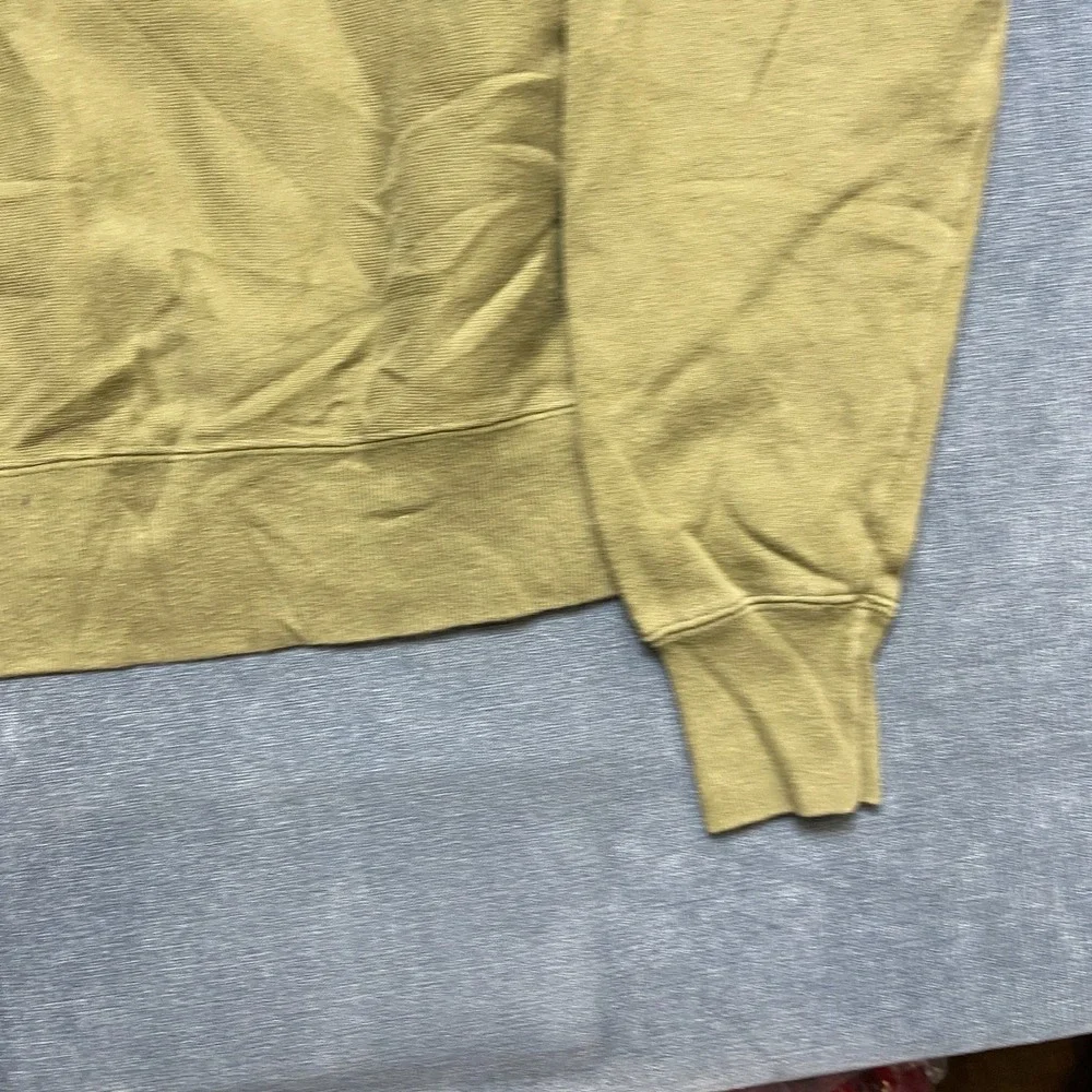 VTG Champion Reverse Weave Hoodie Mens Large Olive Green Logo Drawstring